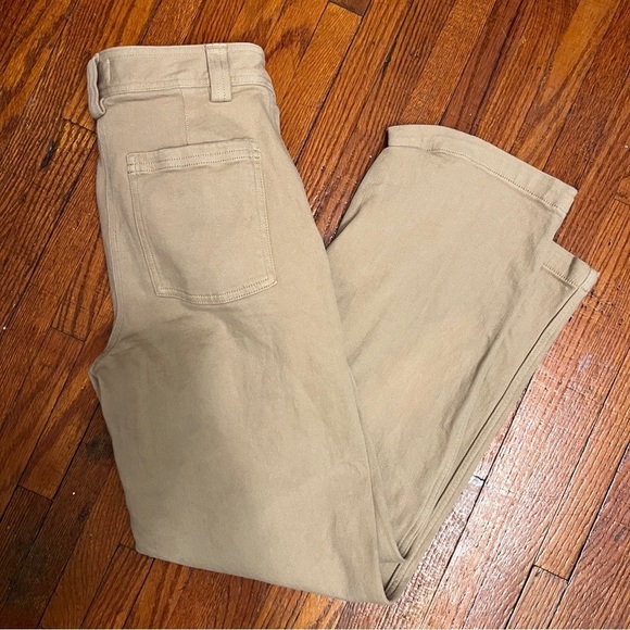 Aritzia Sunday Best New Jaden Pant Gold Camel Khaki Straight-Leg Chino Pants, 0 - Picture 6 of 7